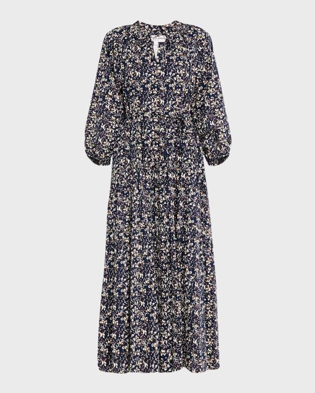 Luminile Tiered Floral-Print Maxi Dress